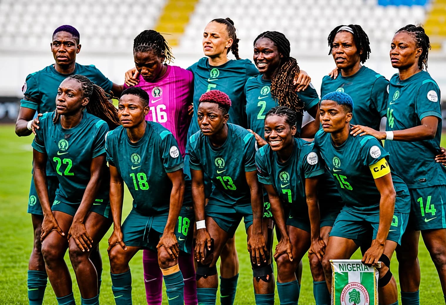 Nigeria's Super Falcons and Zambia's Copper Queens players contesting possession ahead of their crucial WAFCON 2026 Group C clash.
