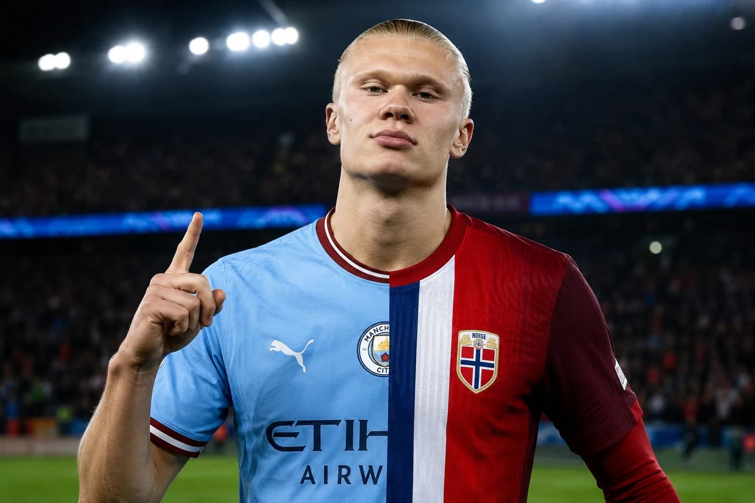 Erling Haaland trains with the Norway national team ahead of the 2026 World Cup quarter-final against England in Miami.