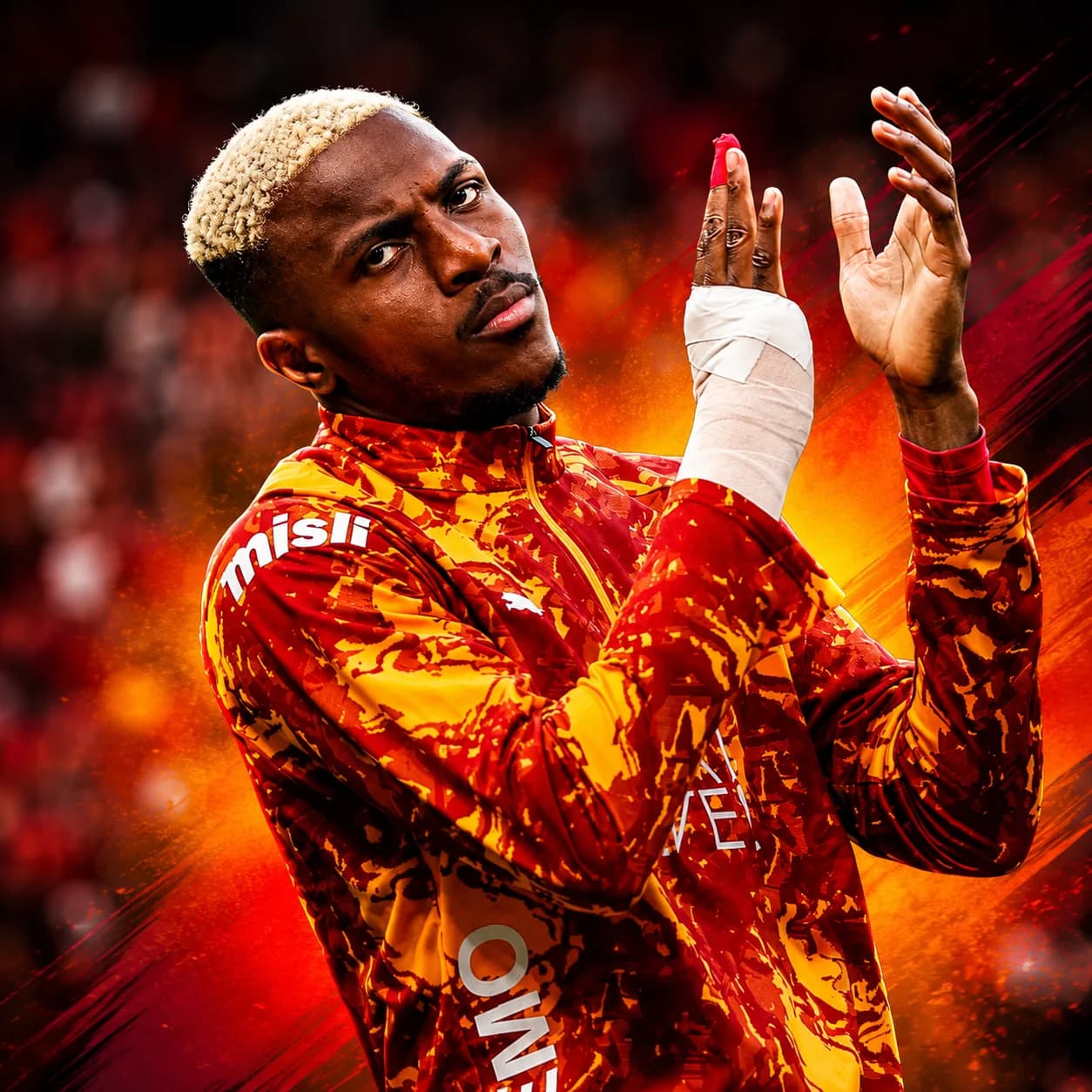 Victor Osimhen celebrates after scoring for Galatasaray as speculation over his future continues during the summer transfer window.