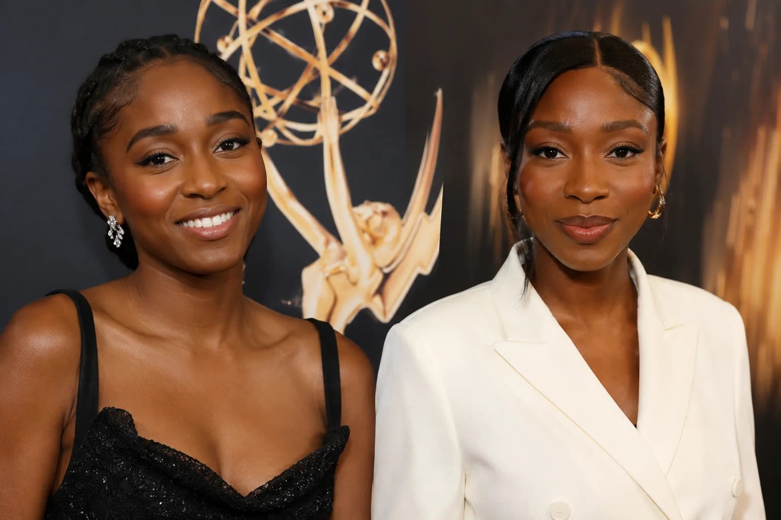 Actresses of Nigerian descent Ayo Edebiri and Joy Sunday, who earned nominations in the 2026 Emmy Awards cycle for their television performances.