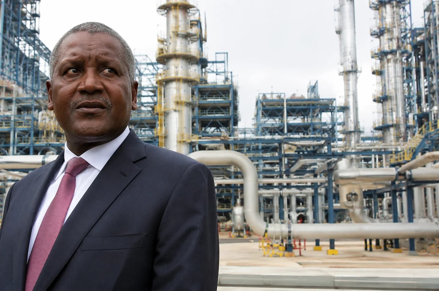 Fuel tankers loading petrol at Dangote Petroleum Refinery in Lagos following a new price reduction.