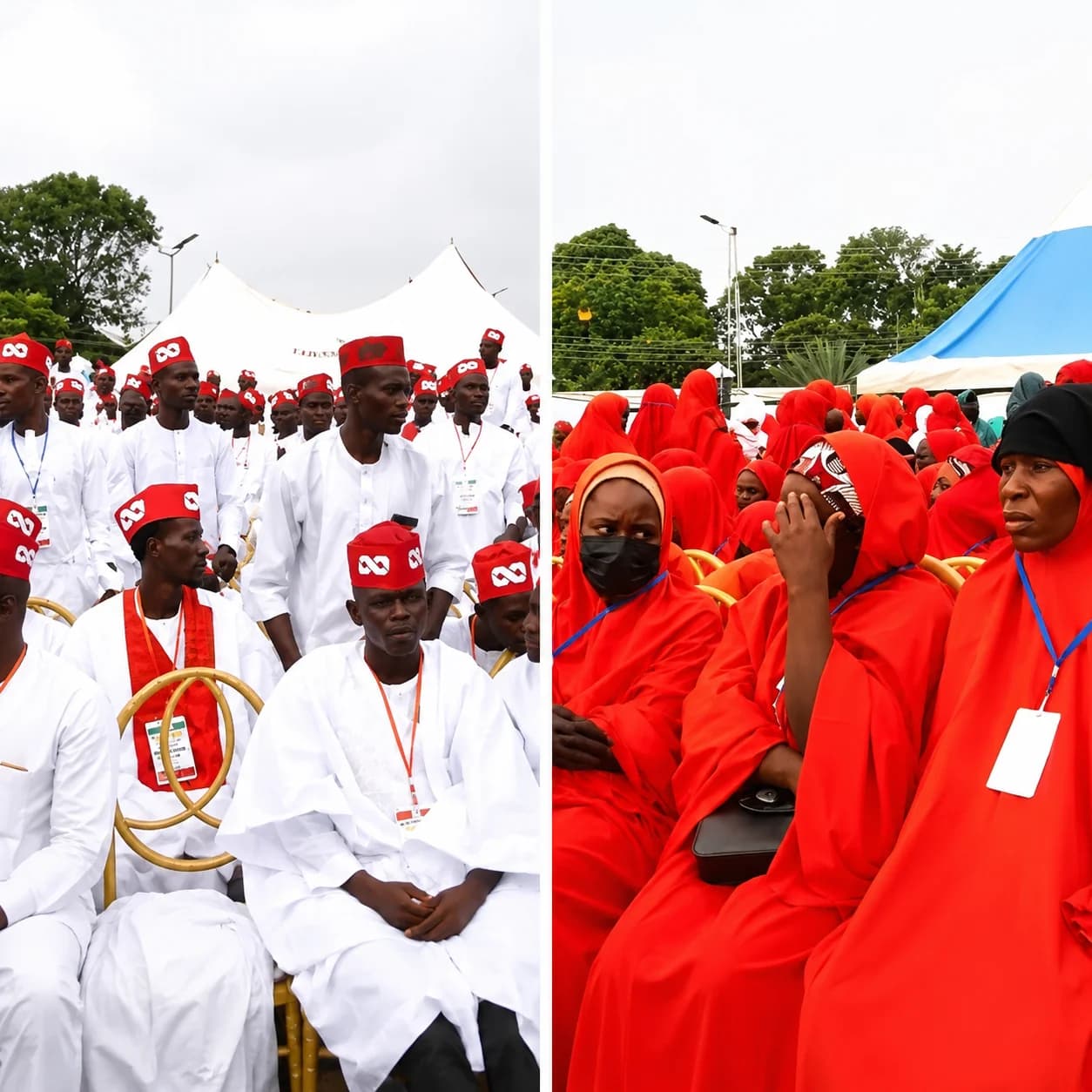 Newly married couples during Kano State's government-sponsored mass wedding programme.
